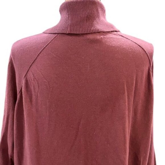 Caslon Turtleneck Tunic Turtleneck Sweater in Purple – Size Large - Picture 4 of 7